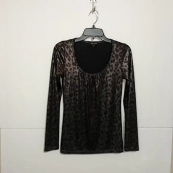 Women's Karen Kane scoop neck top with animal print size small - Picture 1 of 4
